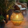 Solar Lanterns Solar Lights Outdoor Waterproof Boho Light for outside Hanging Rattan Lantern Decoration for Garden Yard Patio