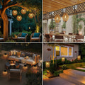 Solar Lanterns Solar Lights Outdoor Waterproof Boho Light for outside Hanging Rattan Lantern Decoration for Garden Yard Patio