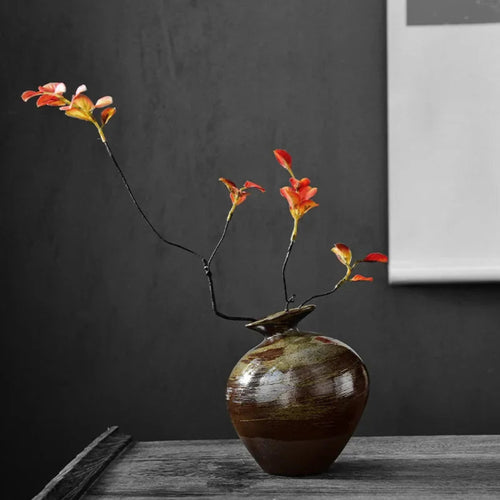 Japanese Wabi-Sabi Ceramic Vase